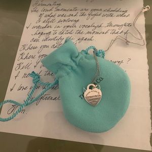 Tiffany and co heart pendant necklace